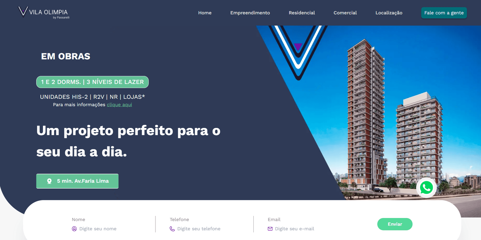 Site do Vila Olímpia by Passareli